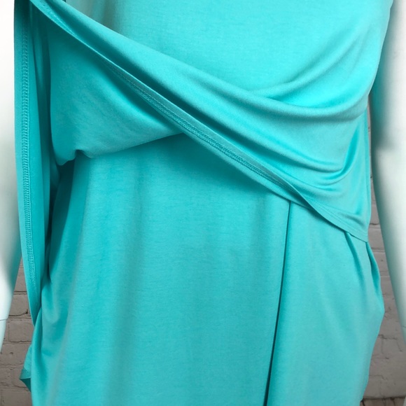 1X 3X 4X Alfani Lagoon Green Asymmetrical Tank Top - Picture 6 of 6